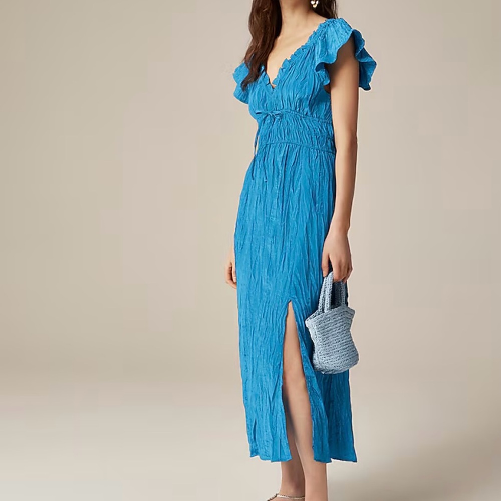 NWT J. Crew Vibrant Blue Maxi Dress